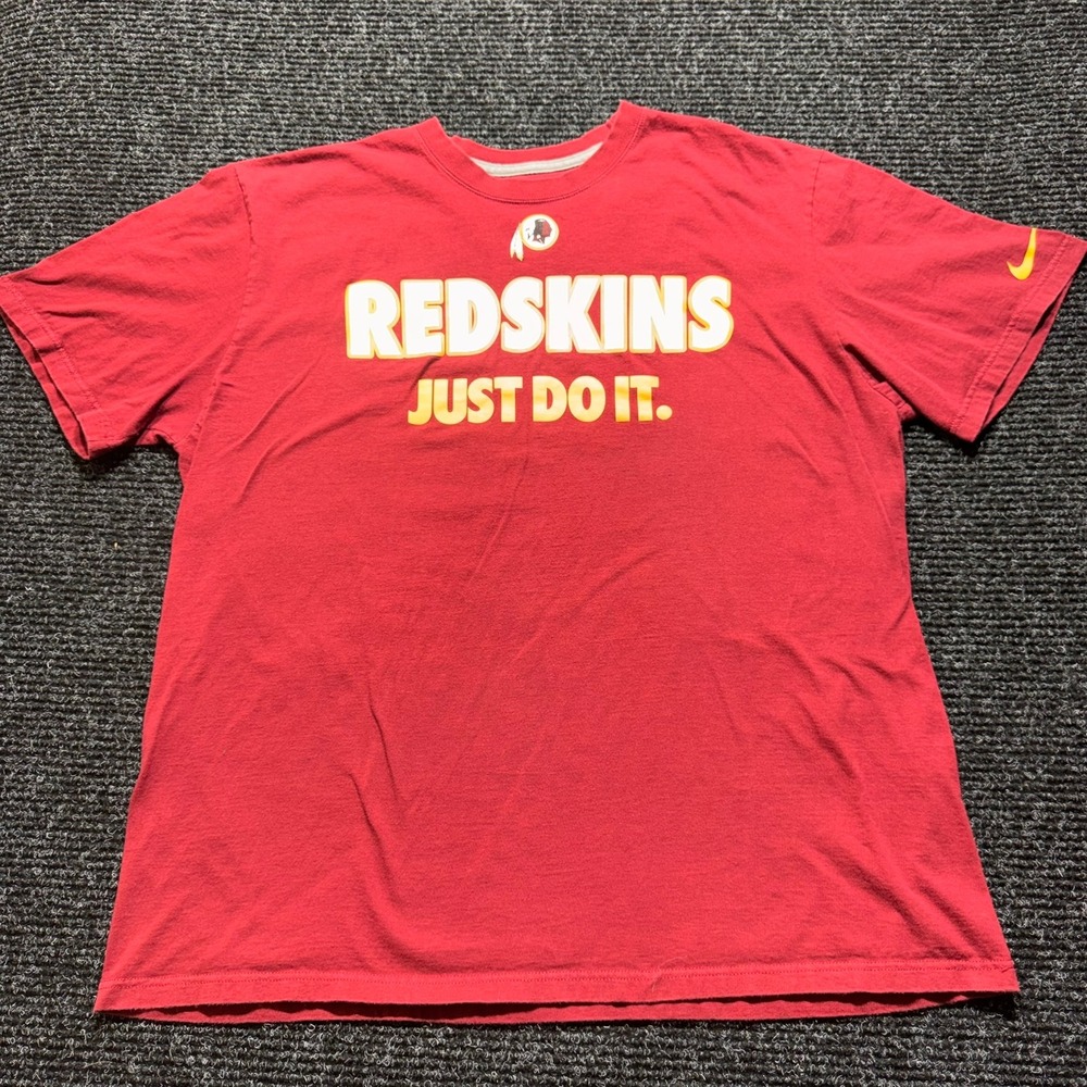 Nike NFL Washington Redskins Just Do It T-Shirt Mens XXL Burgundy Red Tee